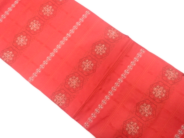 JAPANESE NAGOYA OBI / WOVEN FLOWER CREST